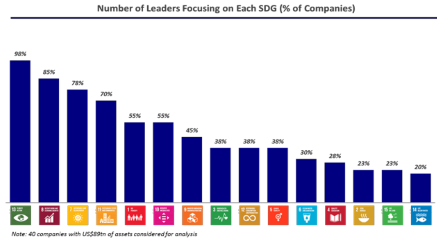 Figure 31 SDG Focus and Spending by Finance Industry Leaders